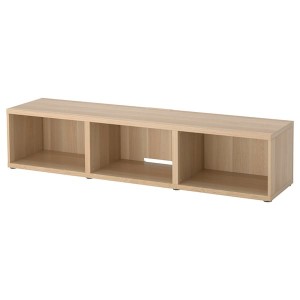 IKEA BESTÅ TV unit, 70 7/8x15 3/4x15 in White Stained Oak Effect, Ikea Ireland | 4531EDQUW