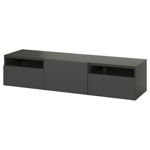 IKEA BESTÅ TV unit, 70 7/8x16 1/2x15 3/8 in Dark Gray / Lappviken Dark Gray, Ikea Ireland | 6853YFRBC