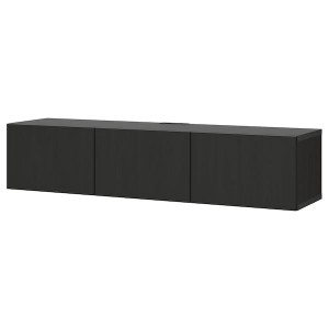 IKEA BESTÅ TV unit with doors, 70 7/8x16 1/2x15 in Black / Brown / Lappviken Black / Brown, Ikea Ireland | 9671QYFHS