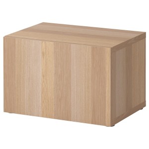 IKEA BESTÅ shelf unit with door, 23 5/8x16 1/2x15 in White Stained Oak Effect / Lappviken White Stained Oak Effect, Ikea Ireland | 1420KVTDA