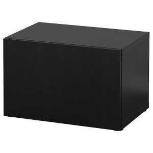 IKEA BESTÅ shelf unit with door, 23 5/8x16 1/2x15 in Black / Brown / Lappviken Black / Brown, Ikea Ireland | 6310WGATO