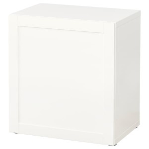 IKEA BESTÅ shelf unit with door, 23 5/8x16 1/2x25 1/4 in White / Hanviken White, Ikea Ireland | 4510RFUCE