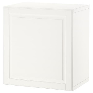 IKEA BESTÅ shelf unit with door, 23 5/8x16 1/2x25 1/4 in White / Smeviken White, Ikea Ireland | 3951HUFBQ