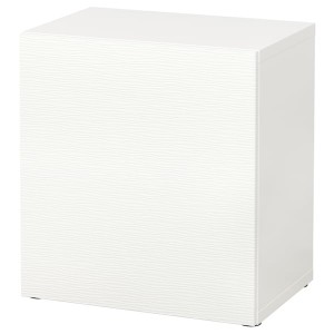 IKEA BESTÅ shelf unit with door, 23 5/8x16 1/2x25 1/4 in White / Laxviken White, Ikea Ireland | 0759MZQLE
