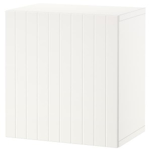 IKEA BESTÅ shelf unit with door, 23 5/8x16 1/2x25 1/4 in White / Sutterviken White, Ikea Ireland | 1958TNJYA