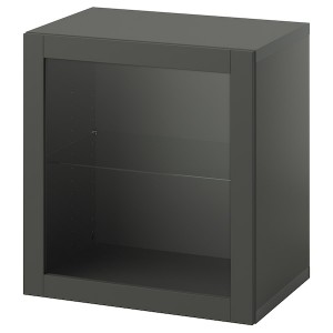 IKEA BESTÅ shelf unit with door, 23 5/8x16 1/2x25 1/4 in Dark Gray / Sindvik Dark Gray, Ikea Ireland | 5683NTWXI
