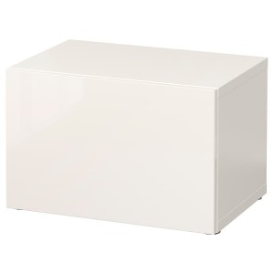 IKEA BESTÅ shelf unit with door, 23 5/8x16 1/2x15 in White / Selsviken High / Gloss / White, Ikea Ireland | 0239DGTSN