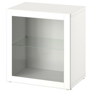 IKEA BESTÅ shelf unit with door, 23 5/8x16 1/2x25 1/4 in White / Ostvik White, Ikea Ireland | 2708UGIYJ