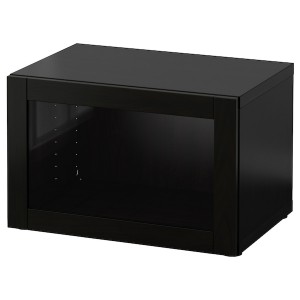 IKEA BESTÅ shelf unit with glass door, 23 5/8x16 1/2x15 in Black / Brown / Sindvik Black / Brown Clear Glass, Ikea Ireland | 9564ICDAN