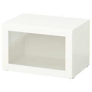 IKEA BESTÅ shelf unit with glass door, 23 5/8x16 1/2x15 in White / Sindvik White Clear Glass, Ikea Ireland | 9461RQYLM