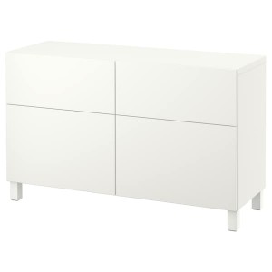 IKEA BESTÅ storage combination w doors/drawers, white/Lappviken/Stubbarp white, 47 1/4x16 1/2x29 1/8 in, Ikea Ireland | 2701BAWUY