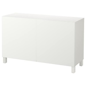 IKEA BESTÅ storage combination with doors, 47 1/4x16 1/2x29 1/8 in White / Lappviken / Stubbarp White, Ikea Ireland | 5841ZGOEX