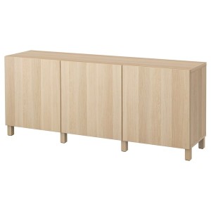IKEA BESTÅ storage combination with doors, 70 7/8x16 1/2x29 1/8 in White Stained Oak Effect / Lappviken / Stubbarp White Stained Oa, Ikea Ireland | 7245DBXKY