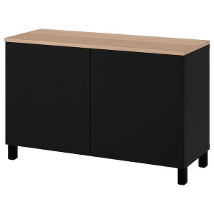 IKEA BESTÅ storage combination with doors, 47 1/4x16 1/2x29 7/8 in Black / Brown / Lappviken / Stubbarp Black / Brown, Ikea Ireland | 3246CGQYN