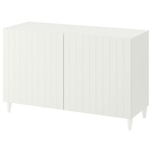 IKEA BESTÅ storage combination with doors, 47 1/4x16 1/2x29 1/8 in White / Sutterviken / Kabbarp White, Ikea Ireland | 4518VZAOE