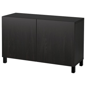 IKEA BESTÅ storage combination with doors, 47 1/4x16 1/2x29 1/8 in Black / Brown / Lappviken / Stubbarp Black / Brown, Ikea Ireland | 2359HGDQP