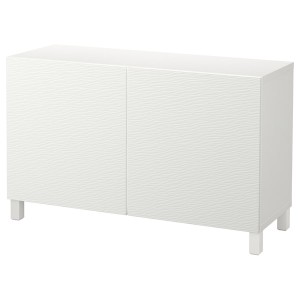 IKEA BESTÅ storage combination with doors, 47 1/4x16 1/2x29 1/8 in White / Laxviken / Stubbarp White, Ikea Ireland | 3046AJGLR