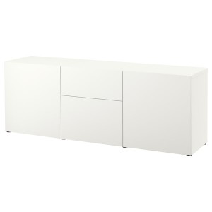 IKEA BESTÅ storage combination with drawers, white/Lappviken white, 70 7/8x16 1/2x25 5/8 in, Ikea Ireland | 2836KAGQU