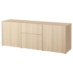 IKEA BESTÅ storage combination with drawers, 70 7/8x16 1/2x25 5/8 in White Stained Oak Effect / Lappviken White Stained Oak Effect, Ikea Ireland | 2953LUZHW