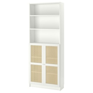 IKEA BILLY / HÖGADAL bookcase with doors, white, 31 1/2x11 3/4x79 1/2 in, Ikea Ireland | 8901KHZAV