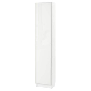 IKEA BILLY / HÖGBO bookcase comb w glass doors, 15 3/4x11 3/4x79 1/2 in White, Ikea Ireland | 6372IEHRL