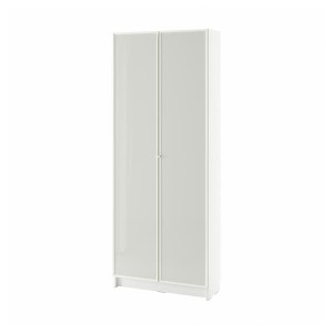 IKEA BILLY / HÖGBO bookcase w glass doors, 31 1/2x11 3/4x79 1/2 in White, Ikea Ireland | 6871LBOVY