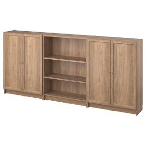 IKEA BILLY / OXBERG bookcase comb w doors, 94 1/2x11 3/4x41 3/4 in Oak Effect, Ikea Ireland | 9567LVACX