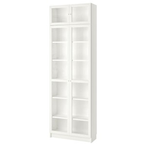 IKEA BILLY / OXBERG bookcase, white, 31 1/2x11 3/4x93 1/4 in, Ikea Ireland | 4173CGZDR