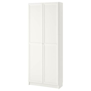 IKEA BILLY / OXBERG bookcase with doors, 31 1/2x11 3/4x79 1/2 in White, Ikea Ireland | 2973CULTK