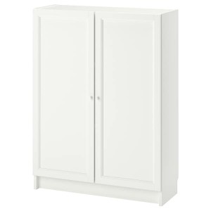 IKEA BILLY / OXBERG bookcase with doors, 31 1/2x11 3/4x41 3/4 in White, Ikea Ireland | 4260KCFIJ