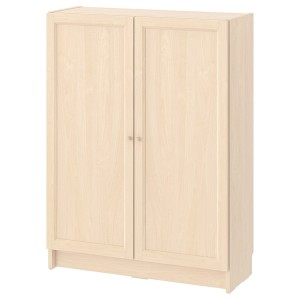 IKEA BILLY / OXBERG bookcase with doors, 31 1/2x11 3/4x41 3/4 in Light, Ikea Ireland | 5438IMKOB