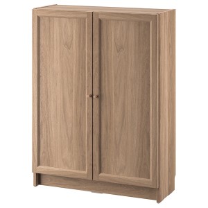 IKEA BILLY / OXBERG bookcase with doors, 31 1/2x11 3/4x41 3/4 in Natural, Ikea Ireland | 5312DUVPE