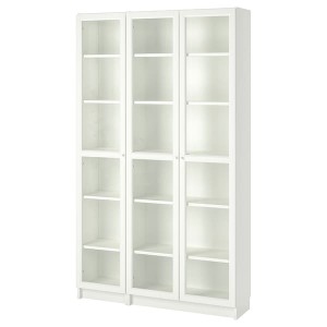 IKEA BILLY / OXBERG bookcase with glass doors, white, 47 1/4x11 3/4x79 1/2 in, Ikea Ireland | 3174XOCFH