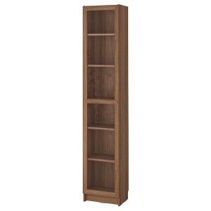 IKEA BILLY / OXBERG bookcase with glass-door, 15 3/4x11 3/4x79 1/2 in Brown Walnut Effect / Clear Glass, Ikea Ireland | 2578KJSZH