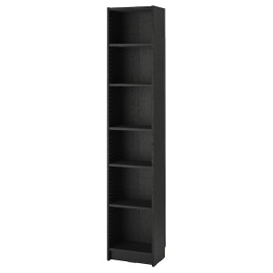 IKEA BILLY bookcase, 15 3/4x11x79 1/2 in Black Oak Effect, Ikea Ireland | 8619XSIVK