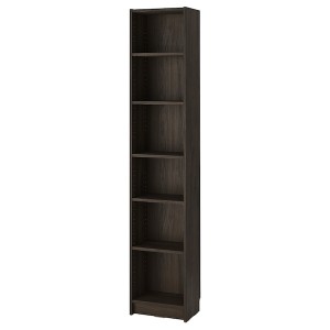 IKEA BILLY bookcase, 15 3/4x11x79 1/2 in Dark Brown Oak Effect, Ikea Ireland | 8473ABUNH