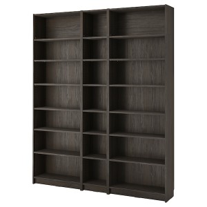 IKEA BILLY bookcase comb w extension units, 78 3/4x11x93 1/4 in Dark Brown Oak Effect, Ikea Ireland | 7248INWOZ