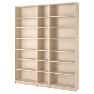 IKEA BILLY bookcase comb w extension units, 78 3/4x11x93 1/4 in Birch Effect, Ikea Ireland | 6180NLBEO