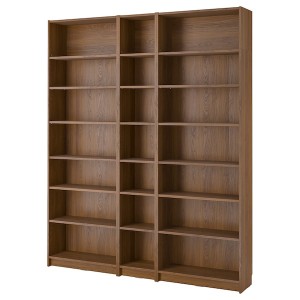IKEA BILLY bookcase comb w extension units, 78 3/4x11x93 1/4 in Brown Walnut Effect, Ikea Ireland | 2351UIBHZ