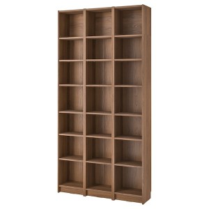 IKEA BILLY bookcase comb w extension units, 47 1/4x11x93 1/4 in Brown Walnut Effect, Ikea Ireland | 8612JLVIZ
