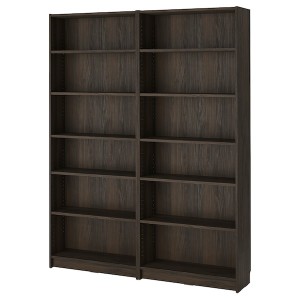 IKEA BILLY bookcase combination, 63x11x79 1/2 in Dark Brown Oak Effect, Ikea Ireland | 2803MKLDI