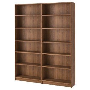 IKEA BILLY bookcase combination, 63x11x79 1/2 in Brown Walnut Effect, Ikea Ireland | 7684PXWUR