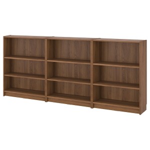 IKEA BILLY bookcase combination, 94 1/2x11x41 3/4 in Brown Walnut Effect, Ikea Ireland | 2950QSYTP