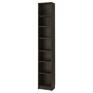 IKEA BILLY bookcase with height extension unit, 15 3/4x11x93 1/4 in Dark Brown Oak Effect, Ikea Ireland | 2801QETLF