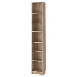 IKEA BILLY bookcase with height extension unit, 15 3/4x11x93 1/4 in Oak Effect, Ikea Ireland | 6987KTMGA