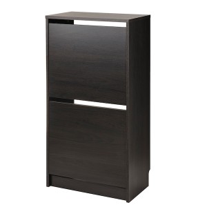 IKEA BISSA shoe cabinet with 2 compartments, 19 1/4x11x36 5/8 in Black / Brown, Ikea Ireland | 7905ICXHK