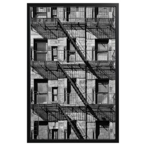 IKEA BJÖRKSTA picture and frame, 30 ¾x46 ½ in Balconies / Black, Ikea Ireland | 1720FYBGU