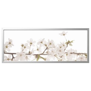 IKEA BJÖRKSTA picture and frame, 55x22 in White Flowers / Aluminum Color, Ikea Ireland | 6195VQLZU