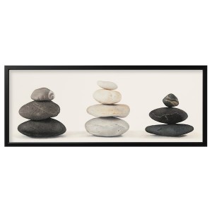 IKEA BJÖRKSTA picture and frame, 55x22 in Stones / Black, Ikea Ireland | 0527YBGPF