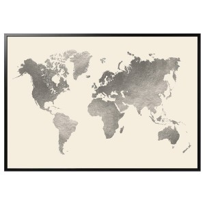 IKEA BJÖRKSTA picture and frame, 78 ¾x55 in The World / Black, Ikea Ireland | 4279DLZSW